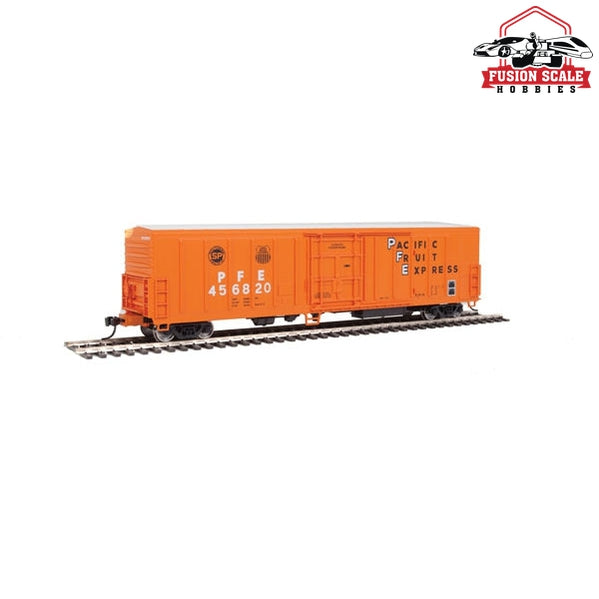 Walthers Mainline HO Scale 57' Mechanical Reefer Ready to Run Pacific Fruit Express(TM) #456820 (orange, black, white)