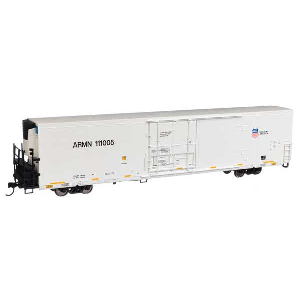 Walthers Mainline HO Scale 72' Modern Refrigerator Boxcar Union Pacific ARMN #111005 white high reporting mark shield & slogan