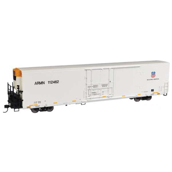 Walthers Mainline HO Scale 72' Modern Refrigerator Boxcar Union Pacific ARMN #112200 white high reporting mark shield & slogan