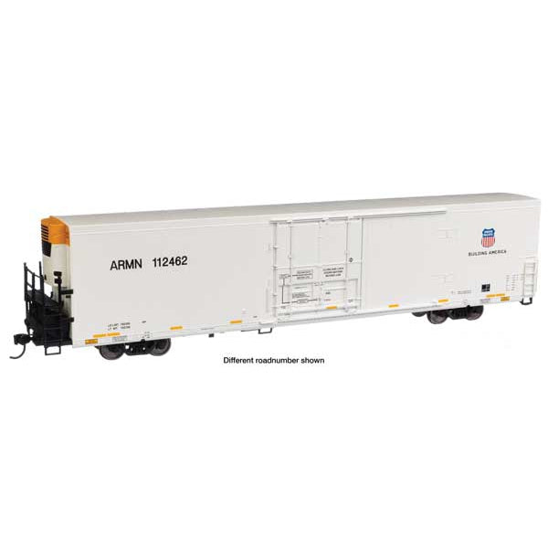 Walthers Mainline HO Scale 72' Modern Refrigerator Boxcar Union Pacific ARMN #112462 white high reporting mark shield & slogan