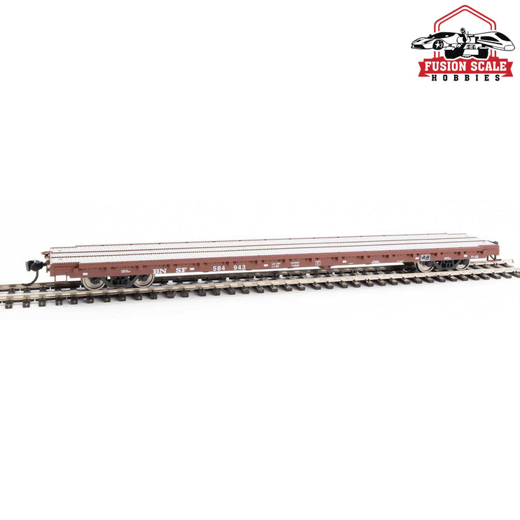 Walthers Mainline HO Scale 60' Pullman-Standard Flatcar Ready to Run BNSF Railway #584943