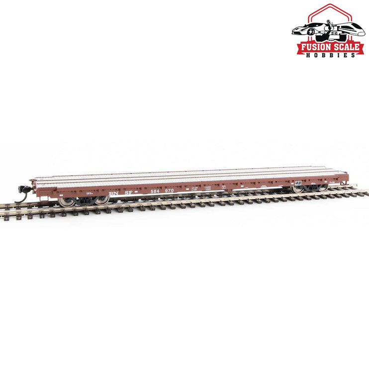 Walthers Mainline HO Scale 60' Pullman-Standard Flatcar Ready to Run BNSF Railway #584970