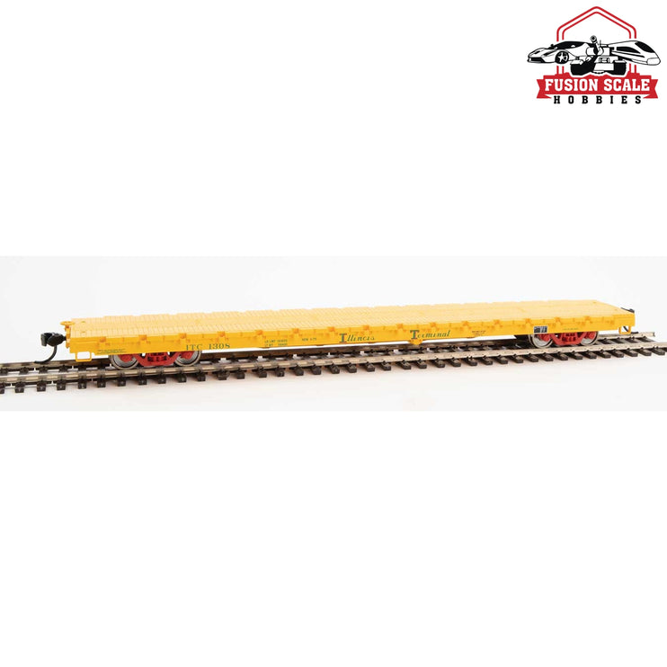 Walthers Mainline HO Scale 60' Pullman-Standard Flatcar Ready to Run Illinois Terminal #1308