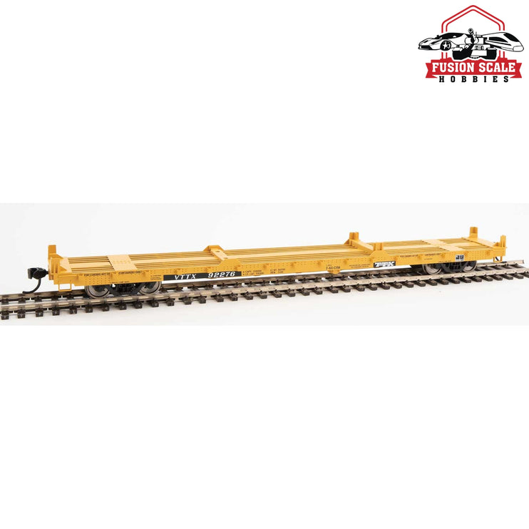 Walthers Mainline HO Scale 60' Pullman-Standard Flatcar Ready to Run Trailer-Train VTTX #92276 (20' & 40' Container Loading)