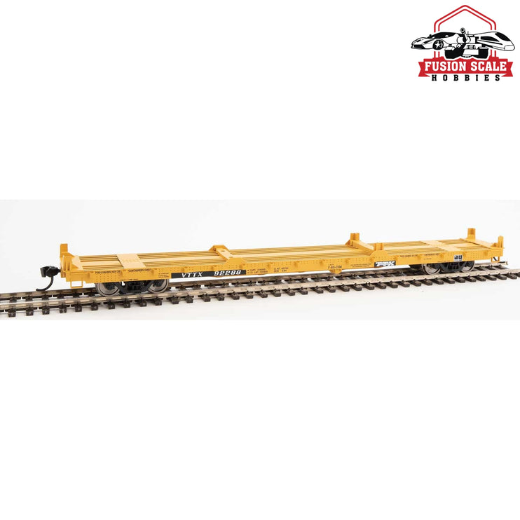 Walthers Mainline HO Scale 60' Pullman-Standard Flatcar Ready to Run Trailer-Train VTTX #92288 (20' & 40' Container Loading)