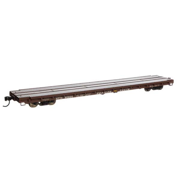 Walthers Mainline 60' Pullman-Standard Flatcar Trailer-Train HTTX #90820 (brown)