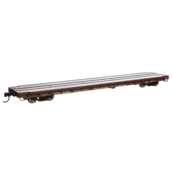 Walthers Mainline 60' Pullman-Standard Flatcar Trailer-Train HTTX #90845 (brown)