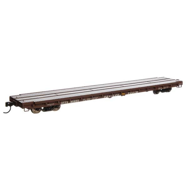 Walthers Mainline 60' Pullman-Standard Flatcar Trailer-Train HTTX #90850 (brown)