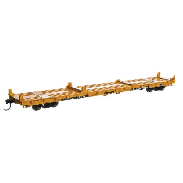 Walthers Mainline 60' Pullman-Standard Flatcar Trailer Train VTTX #97611 (yellow, black TT logo)