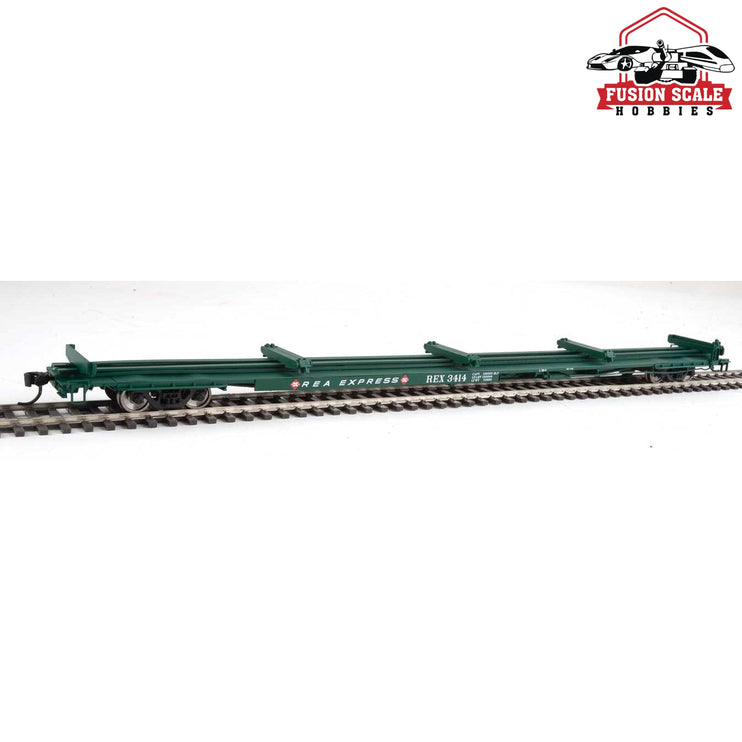 Walthers Mainline HO Scale 85' General American G85 Flatcar Ready to Run Railway Express Agency #3414