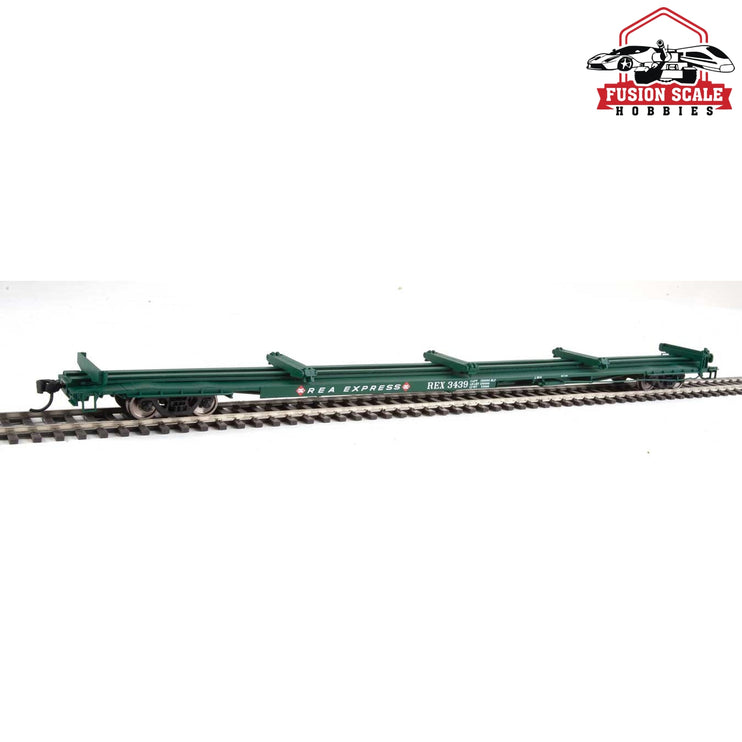 Walthers Mainline HO Scale 85' General American G85 Flatcar Ready to Run Railway Express Agency #3439