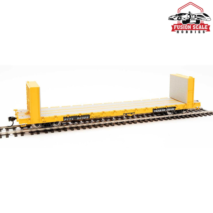 Walthers Mainline HO Scale 60' Pullman-Standard Bulkhead Flatcar (48' IL) Ready to Run PTTX #92329