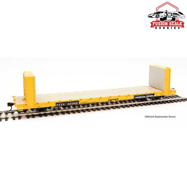 Walthers Mainline HO Scale 60' Pullman-Standard Bulkhead Flatcar (48' IL) Ready to Run PTTX #92332