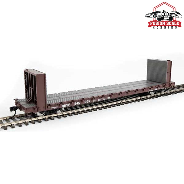 Walthers Mainline HO Scale 60' Pullman-Standard Bulkhead Flatcar (48' IL) Ready to Run BNSF #545005