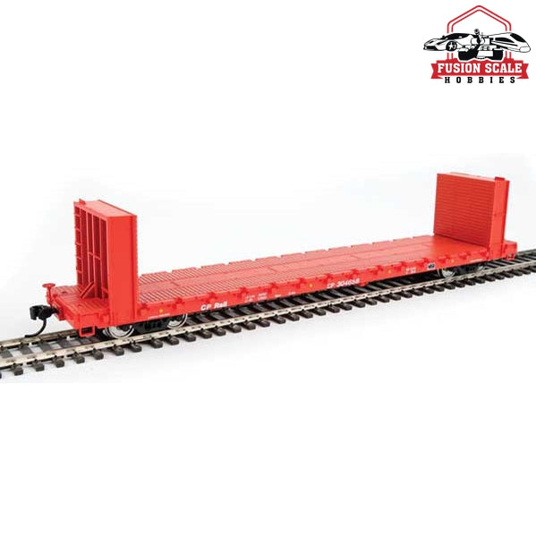 Walthers Mainline HO Scale 60' Pullman-Standard Bulkhead Flatcar (48' IL) Ready to Run Canadian Pacific #304658