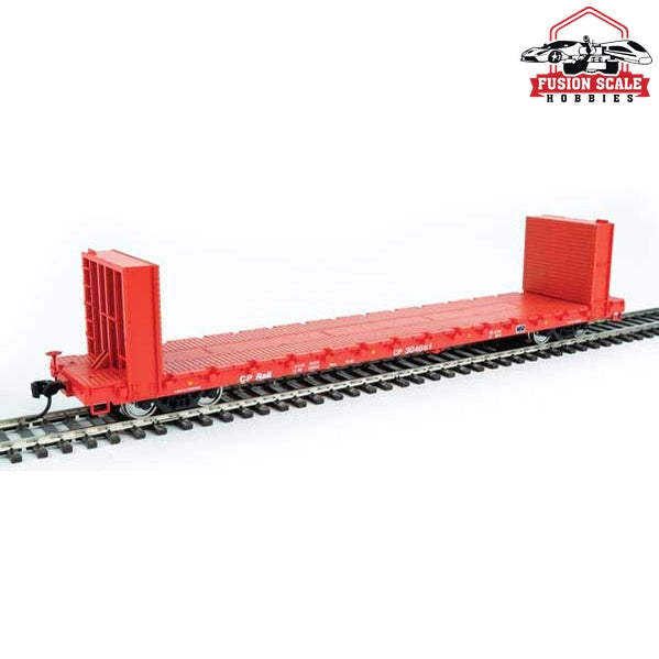 Walthers Mainline HO Scale 60' Pullman-Standard Bulkhead Flatcar (48' IL) Ready to Run Canadian Pacific #304661