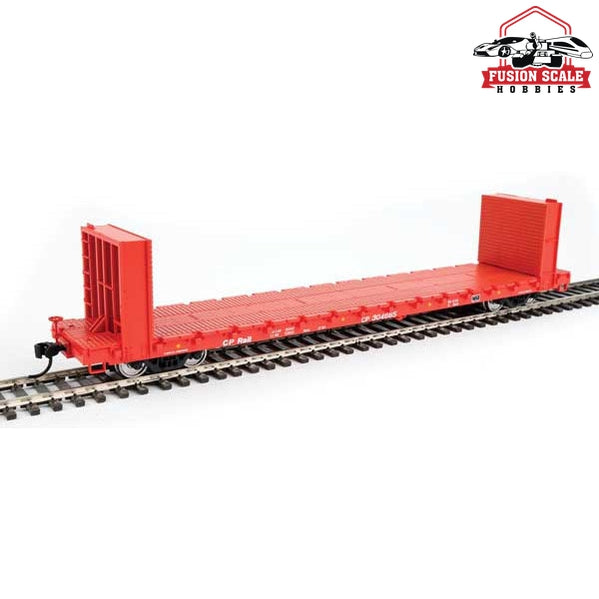 Walthers Mainline HO Scale 60' Pullman-Standard Bulkhead Flatcar (48' IL) Ready to Run Canadian Pacific #304665