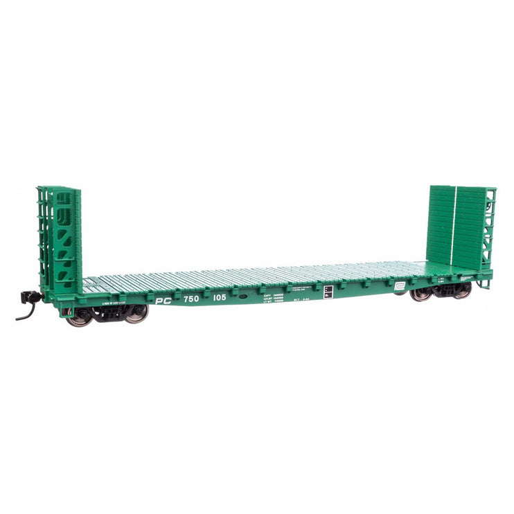 Walthers Mainline HO Scale Penn Central 750105 53' GSC Bulkhead Flatcar