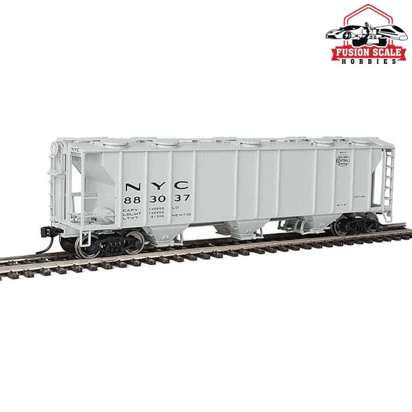 Walthers Mainline HO Scale 50' Pullman-Standard PS-2 2893 3-Bay Covered Hopper Ready to Run New York Central #883037