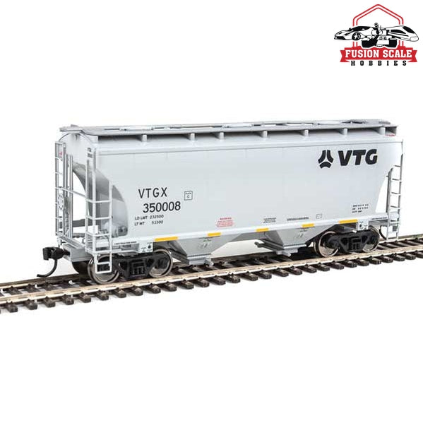 Walthers Mainline HO Scale 39' Trinity 3281 2-Bay Covered Hopper Ready to Run VTG North America VTGX #350008