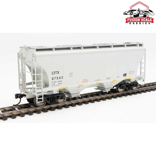 Walthers Mainline HO Scale 39' Trinity 3281 2-Bay Covered Hopper Ready to Run CIT Group CITX #87543