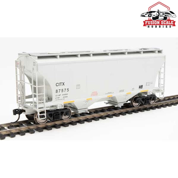 Walthers Mainline HO Scale 39' Trinity 3281 2-Bay Covered Hopper Ready to Run CIT Group CITX #87575