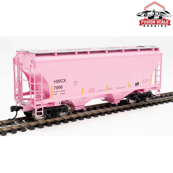 Walthers Mainline HO Scale 39' Trinity 3281 2-Bay Covered Hopper Ready to Run Halliburton HWCX #7996