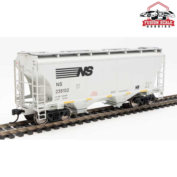 Walthers Mainline HO Scale 39' Trinity 3281 2-Bay Covered Hopper Ready to Run Norfolk Southern #236102