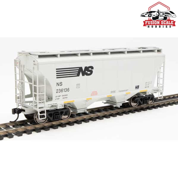 Walthers Mainline HO Scale 39' Trinity 3281 2-Bay Covered Hopper Ready to Run Norfolk Southern #236136