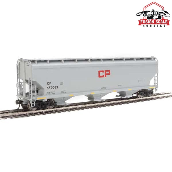 Walthers Mainline HO Scale 60' NSC 5150 3-Bay Covered Hopper Ready to Run Canadian Pacific #650091