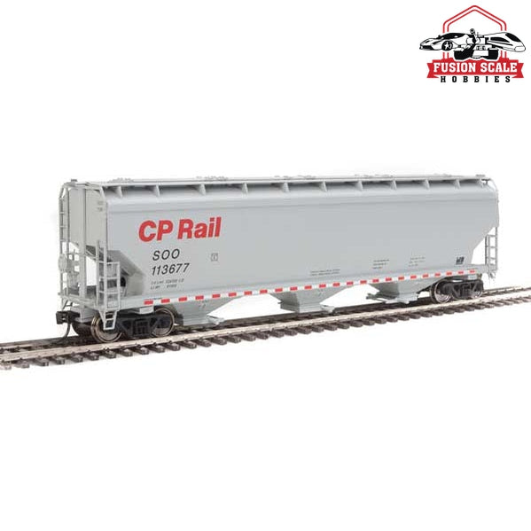 Walthers Mainline HO Scale 60' NSC 5150 3-Bay Covered Hopper Ready to Run Canadian Pacific #113677 SOO reporting marks