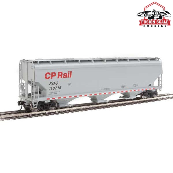 Walthers Mainline HO Scale 60' NSC 5150 3-Bay Covered Hopper Ready to Run Canadian Pacific #113716 SOO reporting marks