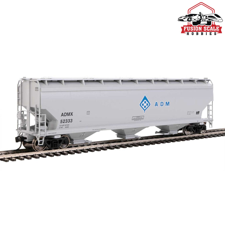 Walthers Mainline HO Scale 60' NSC 5150 3-Bay Covered Hopper Ready to Run Archer-Daniels-Midland ADMX #52333