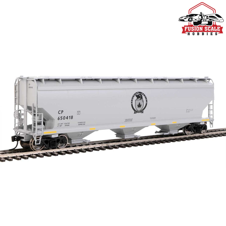 Walthers Mainline HO Scale 60' NSC 5150 3-Bay Covered Hopper Ready to Run Canadian Pacific #650418