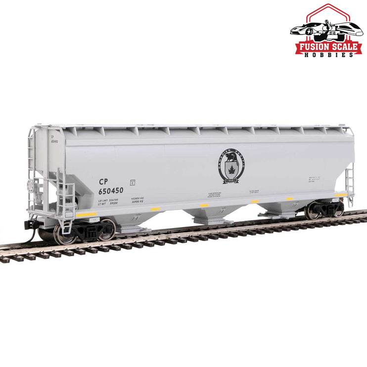 Walthers Mainline HO Scale 60' NSC 5150 3-Bay Covered Hopper Ready to Run Canadian Pacific #650450