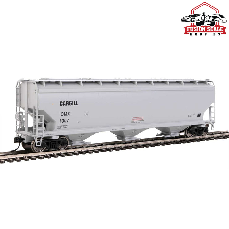 Walthers Mainline HO Scale 60' NSC 5150 3-Bay Covered Hopper Ready to Run Cargill ICMX #1007