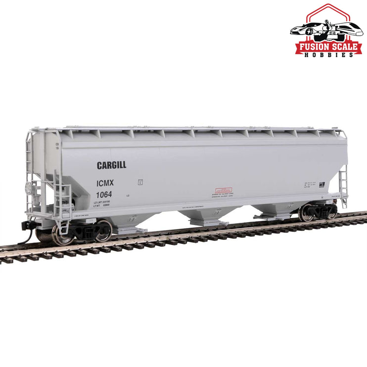 Walthers Mainline HO Scale 60' NSC 5150 3-Bay Covered Hopper Ready to Run Cargill ICMX #1064