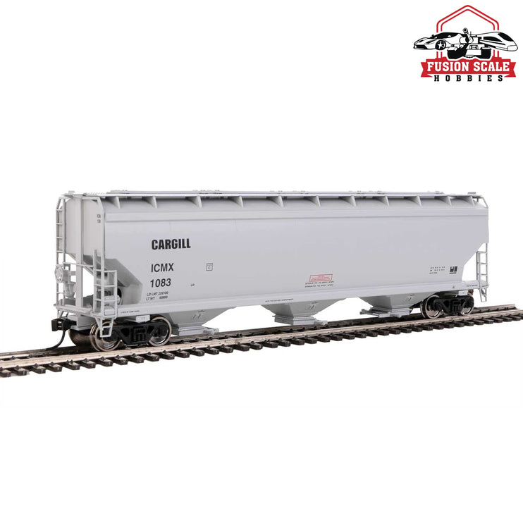 Walthers Mainline HO Scale 60' NSC 5150 3-Bay Covered Hopper Ready to Run Cargill ICMX #1083