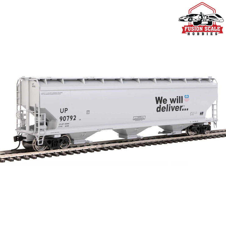 Walthers Mainline HO Scale 60' NSC 5150 3-Bay Covered Hopper Ready to Run Union Pacific(R) #90792