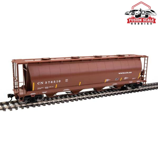 Walthers Mainline HO Scale 59' Cylindrical Hopper Ready to Run Canadian National #376510