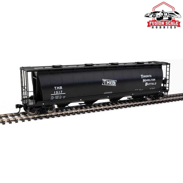 Walthers Mainline HO Scale 59' Cylindrical Hopper Ready to Run Toronto, Hamilton & Buffalo #1517 (black, white; Bow Tie Logo)