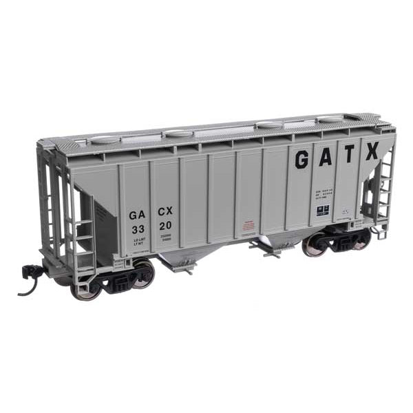 Walthers Mainline HO Scale 37' 2980 Cubic-Foot 2-Bay Covered Hopper GATX Corporation GACX #3320