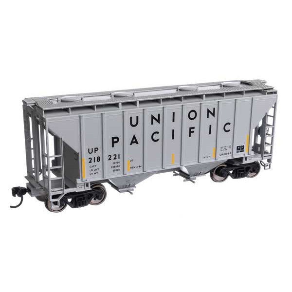 Walthers Mainline HO Scale 37' 2980 Cubic-Foot 2-Bay Covered Hopper Union Pacific #218221