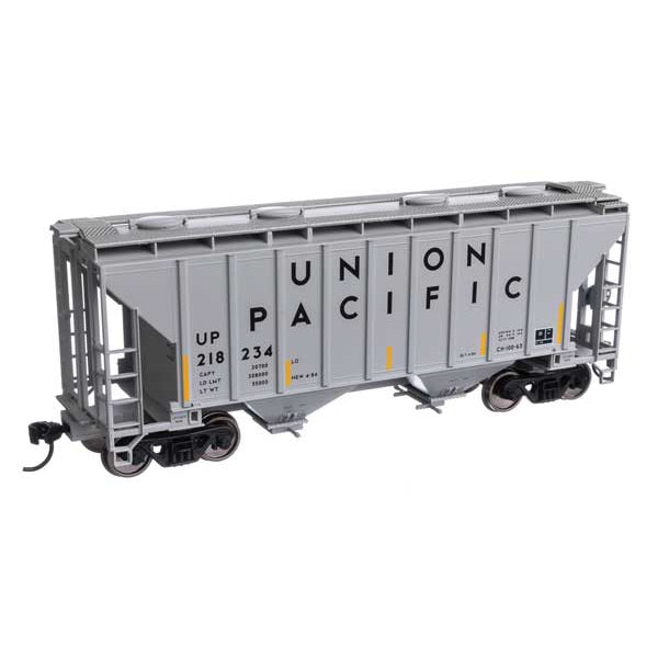 Walthers Mainline HO Scale 37' 2980 Cubic-Foot 2-Bay Covered Hopper Union Pacific #218234