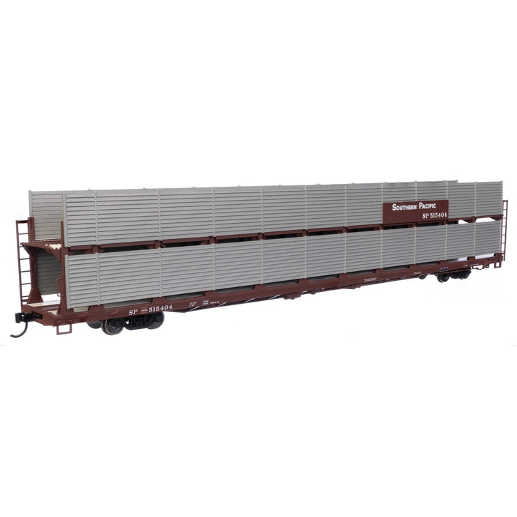 Walthers Mainline HO Scale Southern Pacific(TM) Rack / Flatcar #515404 89' Flatcar w/Bi-Level Shielded Auto Rack