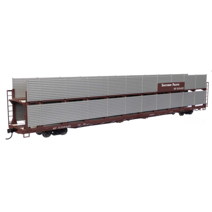 Walthers Mainline HO Scale Southern Pacific(TM) Rack / Flatcar #515422 89' Flatcar w/Bi-Level Shielded Auto Rack