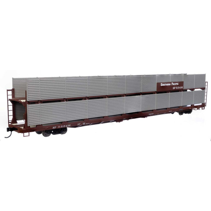 Walthers Mainline HO Scale Southern Pacific(TM) Rack / Flatcar #515436 89' Flatcar w/Bi-Level Shielded Auto Rack