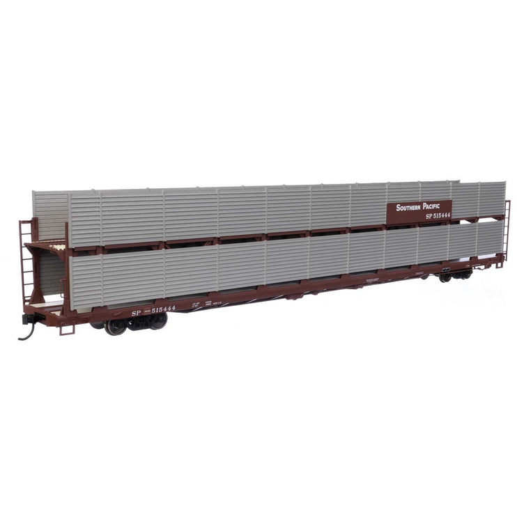 Walthers Mainline HO Scale Southern Pacific(TM) Rack / Flatcar #515444 89' Flatcar w/Bi-Level Shielded Auto Rack