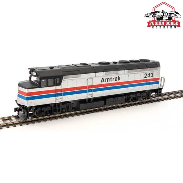 Walthers Mainline HO Scale EMD F40PH Standard DC Amtrak(R) #243 (Phase II; silver, red, white, blue, black)