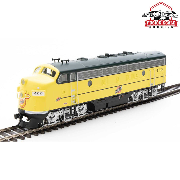 Walthers Mainline HO Scale EMD F7 A-B Set Standard DC Chicago & North Western(TM) #400, 410 (yellow, green, black, silver)